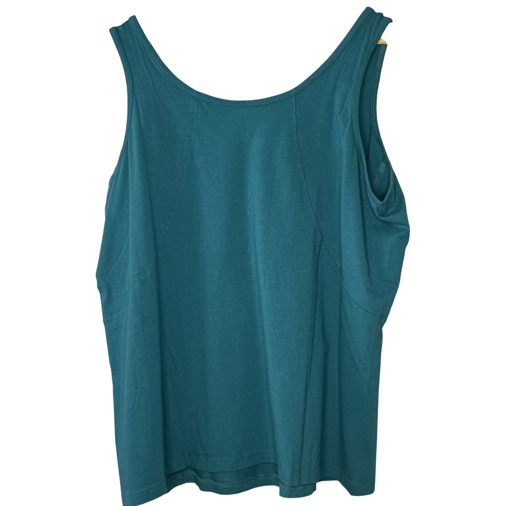 Woolrich Women's XXL Tank Top Teal Cotton‎ Stretch Sleeveless Scoop Neck Casual - Picture 4 of 7
